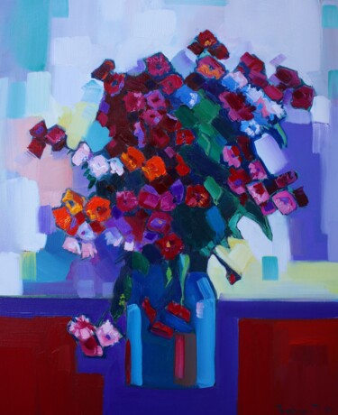Field flowers (45x55cm, oil painting, ready to hang) 绘画 标题为“Field flowers (45x5…” 由Tigran Aveyan, 原创艺术品, 油 安装在木质担架架上