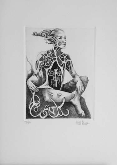 印花与版画 标题为“Desprendimiento de…” 由Itzeel Reyes, 原创艺术品, 雕刻