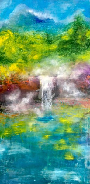 「Everflowing」というタイトルの絵画 Sushma Legendre Mcintoshによって, オリジナルのアートワーク, オイル