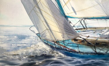 "under sail #3" başlıklı Tablo Eugenia Gorbacheva tarafından, Orijinal sanat, Suluboya