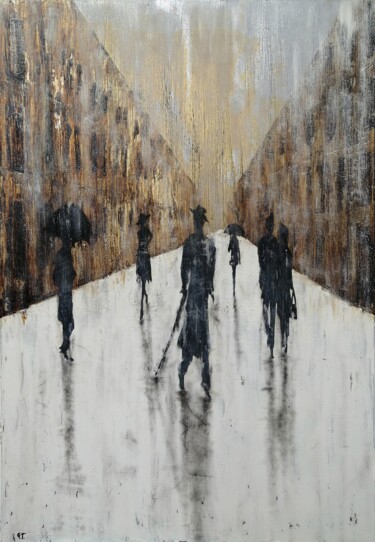 제목이 "Chicago. Old city"인 미술작품 Uliana Titova로, 원작, 기름 나무 들것 프레임에 장착됨