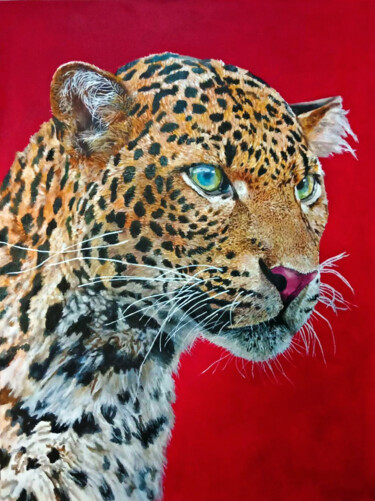 绘画 标题为“The Leopard” 由Leo Budhi, 原创艺术品, 丙烯