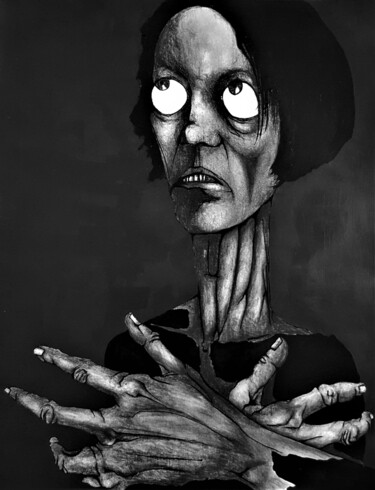 Pintura titulada "Asylum" por Dominique Laude, Obra de arte original, Grafito