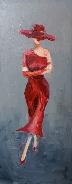 제목이 "Woman in a red dres…"인 미술작품 Vita Schagen로, 원작, 기름