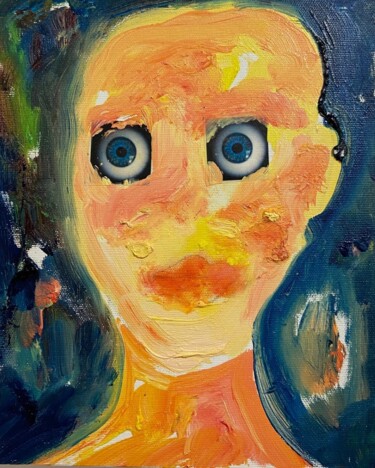 Pittura intitolato "Olio Robotico3" da Ivan Cattaneo, Opera d'arte originale, Acrilico