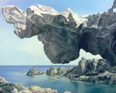 Pintura titulada "Cala Cullaró (Cap d…" por Josep Maria Fontanet Sureda, Obra de arte original, Oleo Montado en Bastidor de…