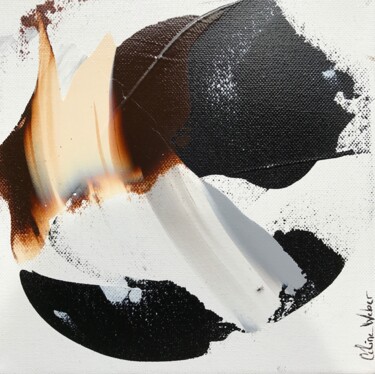 Peinture intitulée "Cappuccino-4" par Céline Weber, Œuvre d'art originale, Acrylique