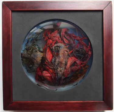 绘画 标题为“Composition (em g9)” 由M.K Tyburowski, 原创艺术品, 树脂