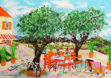 Peinture intitulée "En attendant de déj…" par Jean-Pierre Borderie, Œuvre d'art originale, Acrylique Monté sur Châssis en bo…