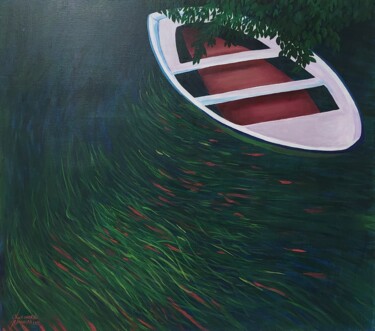 Tons de Verde Painting titled "Tons de Verde" by Leonardo Nogueira, Original Artwork, Acrylic