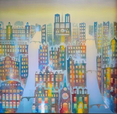 Peinture intitulée "CANTARUM URBIS (Par…" par Bernard Ambielle, Œuvre d'art originale, Huile