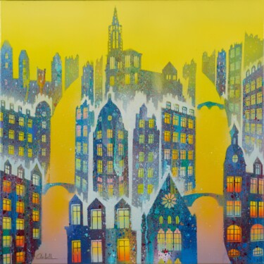 Peinture intitulée "CANTARUM URBIS 01" par Bernard Ambielle, Œuvre d'art originale, Huile