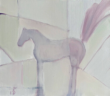 绘画 标题为“"Horse in the Fog"” 由Anna Bondar, 原创艺术品, 丙烯
