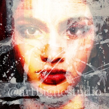 Photography titled "portrait no. 7920" by Anita Kaufmann, Original Artwork, Manipulated Photography Mounted on Aluminium