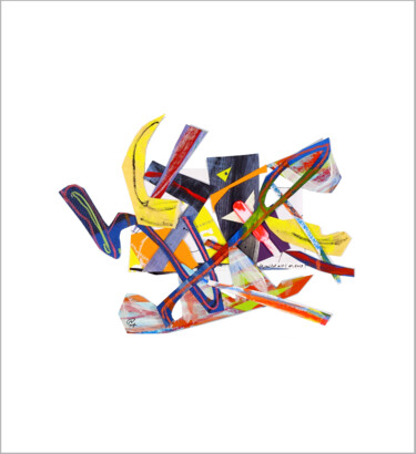 Le cristal rit ! Collages titled "Le cristal rit !" by Nathalie Cuvelier Abstraction(S), Original Artwork, Collages