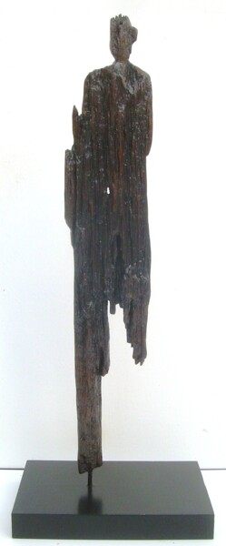 Sculpture intitulée "Homme 19 01" par Gérard Cottereau, Œuvre d'art originale, Bois