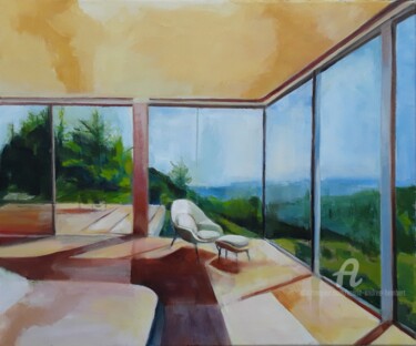 Peinture intitulée "Eden" par Marie Andrée Hembert, Œuvre d'art originale, Huile Monté sur Châssis en bois