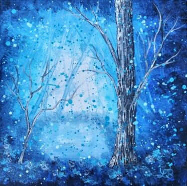 Matin bleu Peinture intitulée "Matin bleu" par Bruno Lemasson, Œuvre d'art originale, Acrylique