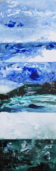 Peinture intitulée "Port Blanc" par Isabelle Langlois, Œuvre d'art originale, Acrylique Monté sur Châssis en bois