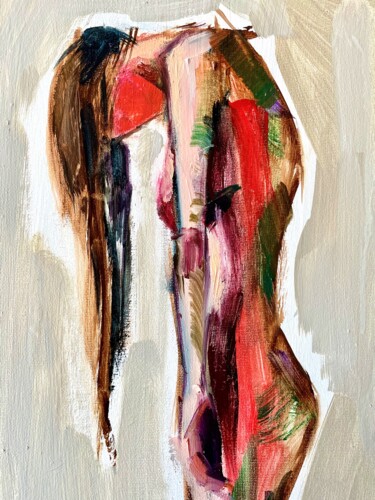 Картина под названием "need to wash my hea…" - Anastasiya Krokhmal ( Art Kroha), Подлинное произведение искусства, Масло Уст…