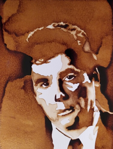 Ζωγραφική με τίτλο "Claude Nougaro - Le…" από Joany Régibier, Αυθεντικά έργα τέχνης, Ακουαρέλα