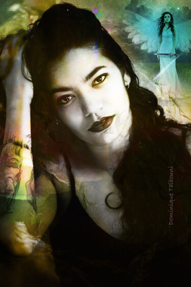 Digitale Kunst mit dem Titel "spirituelle" von Dominique Taïbouni, Original-Kunstwerk, Fotomontage