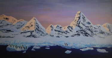 Painting titled "Antartique" by Thierry Ferrand, Original Artwork, Acrylic