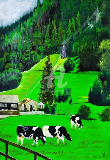 Feng Shui Wall Art Painting titled "Feng Shui Wall Art" by Afzal Shaikh, Original Artwork, Acrylic