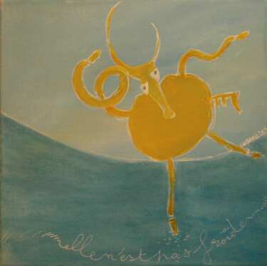 Painting titled "Elle n'est pas froi…" by Yorgos Tambaktis, Original Artwork, Acrylic