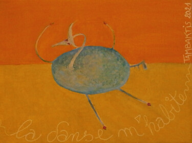 Peinture intitulée "La danse m'habite" par Yorgos Tambaktis, Œuvre d'art originale, Acrylique