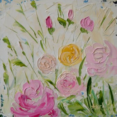 Abstract A-185. Gentle overflow 「Abstract A-185. Gen…」というタイトルの絵画 Elena Artgentによって, オリジナルのアートワーク, オイル