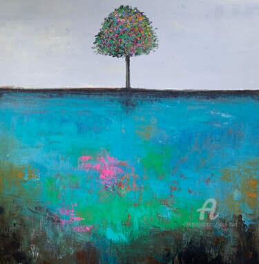 Where Angels Meet Peinture intitulée "Where Angels Meet" par Laure Bury, Œuvre d'art originale, Huile Monté sur Châssis en bois