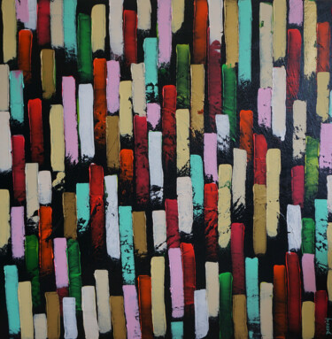 Peinture intitulée "Pluie de Liberté 10" par Delphine Dessein, Œuvre d'art originale, Acrylique