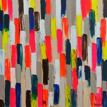 Peinture intitulée "Pluie de Liberté 13" par Delphine Dessein, Œuvre d'art originale, Acrylique
