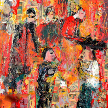 绘画 标题为“AUTOMNE EN JAZZ” 由Jacques Donneaud, 原创艺术品, 丙烯 安装在木质担架架上