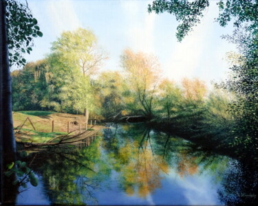 Die Farben des Herbstes Schilderij getiteld "Die Farben des Herb…" door Leo Windeln, Origineel Kunstwerk, Olie