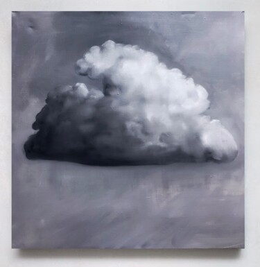 제목이 "White clouds 2"인 미술작품 Liza Orlovska로, 원작, 기름 나무 들것 프레임에 장착됨