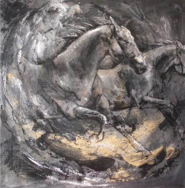 Horses C008 绘画 标题为“Horses C008” 由Artem Usá, 原创艺术品, 丙烯