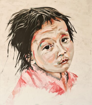 제목이 "Portrait enfant d'A…"인 미술작품 Véronique Jolly로, 원작, 아크릴