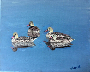 Painting titled "Sarcelles du Cap en…" by Marcel De Nazelle, Original Artwork, Acrylic
