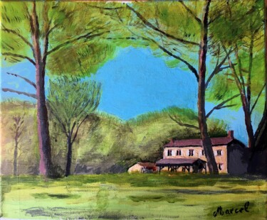 Airial de Mouréou - Avril 2018 Schilderij getiteld "Airial de Mouréou -…" door Marcel De Nazelle, Origineel Kunstwerk, Acryl