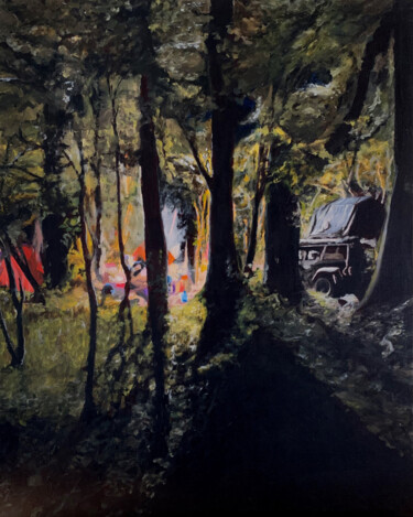 제목이 "Camp"인 미술작품 Oliver Staeuber로, 원작, 기름