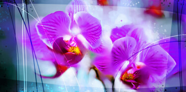 Painting titled "Orchid 4" by Ira Tsantekidou, Original Artwork, Digital Painting