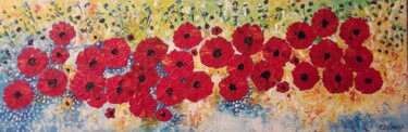 绘画 标题为“RIVIERE POURPRE II” 由Christiane Guerry, 原创艺术品, 丙烯 安装在木质担架架上