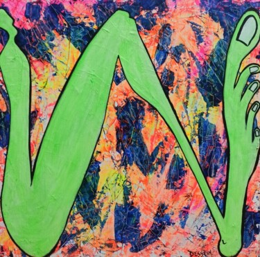 Peinture intitulée "Sciapoïde (B7)" par Delphine Dessein, Œuvre d'art originale, Acrylique
