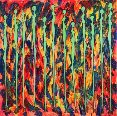 제목이 "Nématoïdes du 'peup…"인 미술작품 Delphine Dessein로, 원작, 아크릴