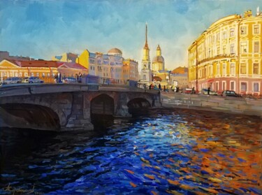 Прогулка по Питеру Pittura intitolato "Прогулка по Питеру" da Aleksey Korabelnikov, Opera d'arte originale, Tempera