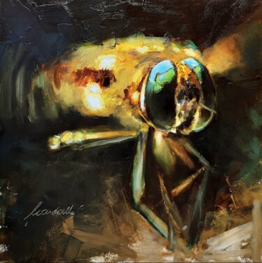 Painting titled "Bzzz 2" by Kazimierz Mordarski, Original Artwork, Oil