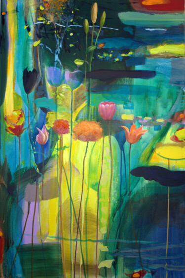 Peinture intitulée "A la recherche des…" par Francois Pagé, Œuvre d'art originale, Huile
