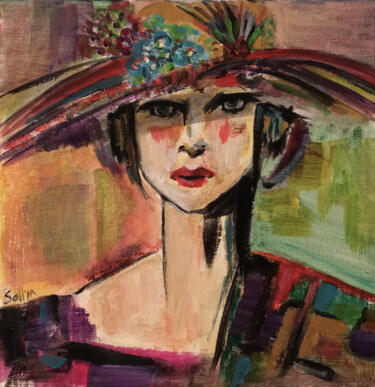 Peinture intitulée "Courtisane" par Soffya, Œuvre d'art originale, Acrylique